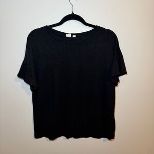 Gap Short Sleeve Black Top Size M